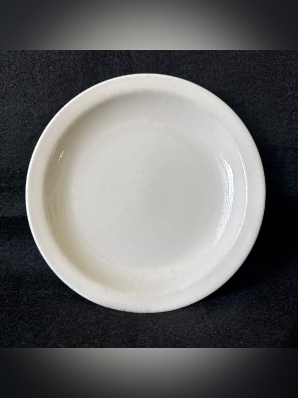 Homer Laughlin Off White Solid Salad Luncheon Plate 8.25" Vintage Made in USA